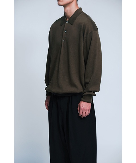 Cotton Knit L/S Polo Shirts［25SAP-03-02K］【2024SS】【25STYLE1】【SOLDOUT】