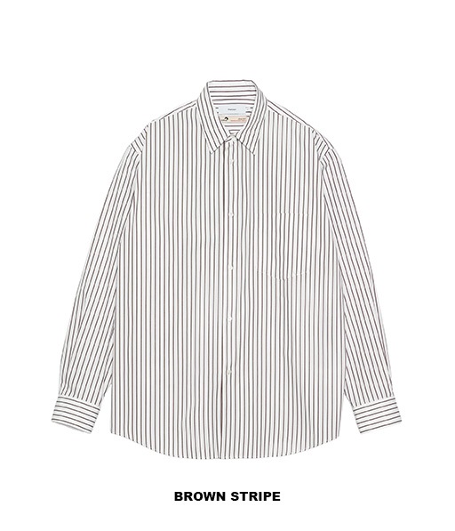 SIDOGRAS Stripe Regular Collar Shirt［GM254-50024STB］【2025AW】