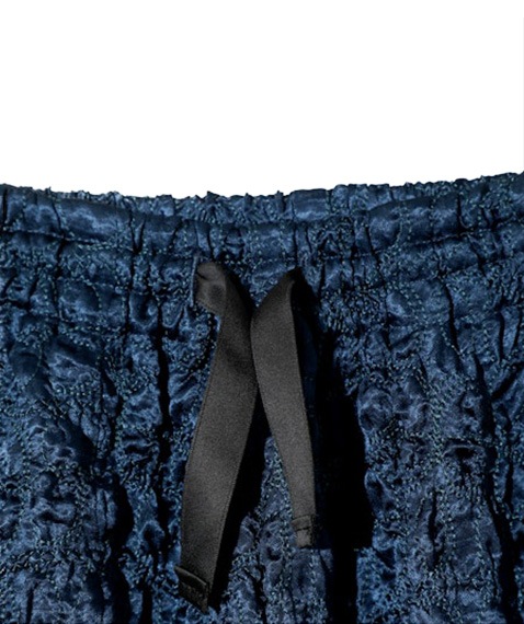 H.D. Pant - Embroidery Satin［RW284］Navy【2025AW】 【SOLDOUT】