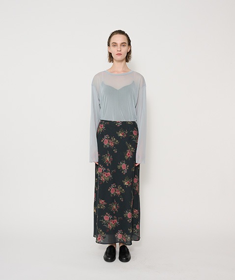 NYLON SHEER NET LONG SLEEVE T-SHIRT25SCT-#644Sϡ2025SS