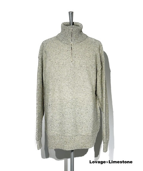 British Wool Half Zip Knit Made by macalastair［6033-1301］