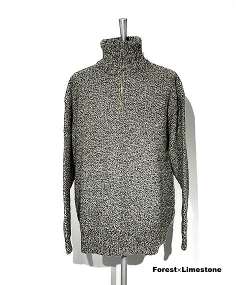 British Wool Half Zip Knit Made by macalastair［6033-1301］