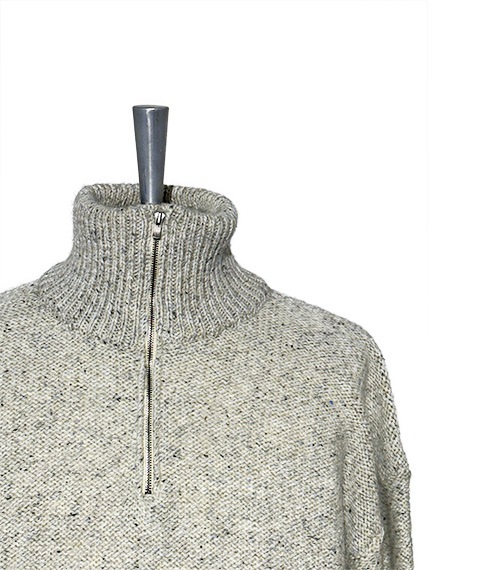 British Wool Half Zip Knit Made by macalastair［6033-1301］