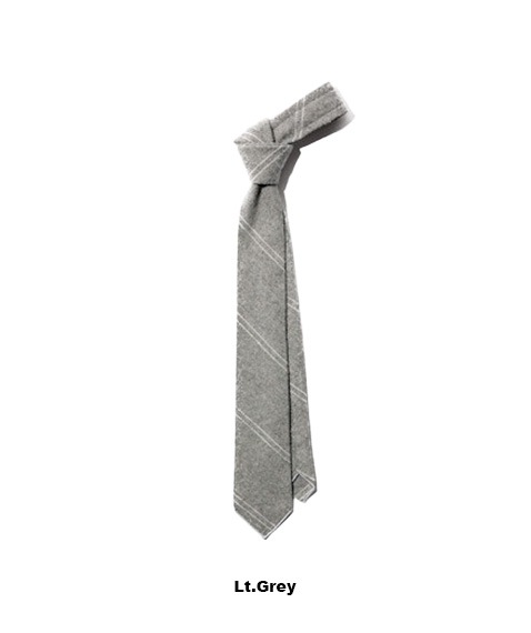 《SALE》Neck Tie - Wool Striped HB［RV312］Lt.Grey【2025AW】
