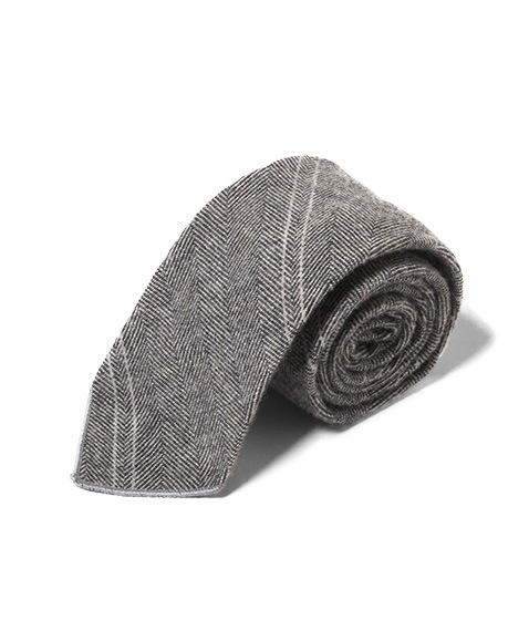 《SALE》Neck Tie - Wool Striped HB［RV312］Lt.Grey【2025AW】