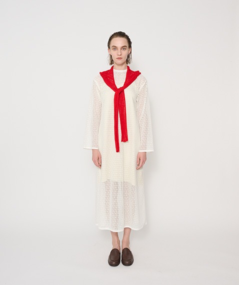 《SALE》COTTON POLYESTER BLOCK LACE ONEPIECE［25SOP-#707LL］【2025SS】