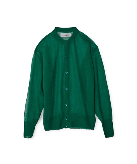 《SALE》16G SHEER KNIT BUTTON CREW NECK CARDIGAN［25SKN-#650S］【2025SS】
