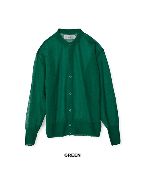 《SALE》16G SHEER KNIT BUTTON CREW NECK CARDIGAN［25SKN-#650S］【2025SS】