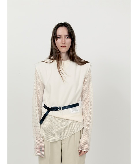 《SALE》COTTON POLYESTER MESH LONG SLEEVE T-SHIRT［25SCT-#822S］【2025SS】