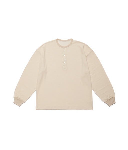 W/C HONEYCOMB HENLEY-NECK TOP［UCS120-LC270］【2026AW】