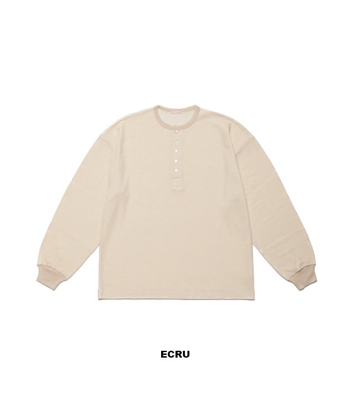 W/C HONEYCOMB HENLEY-NECK TOP［UCS120-LC270］【2026AW】