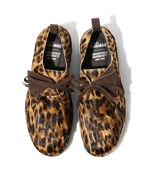 EG × CLARKS ORIGINALS Desert Khan EG［QT375］Leopard Printed Pony【2025SS】