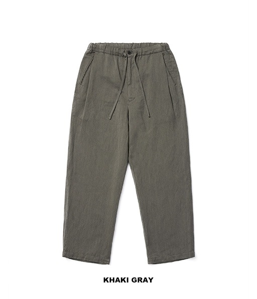 WASHED C/L CORKSCREW DRAWSTRING PANTS［UPT76-LA235-B］【2026SS】【SOLDOUT】