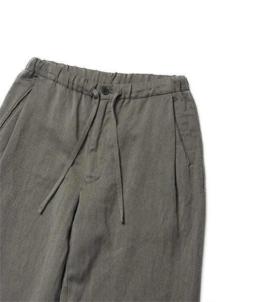 WASHED C/L CORKSCREW DRAWSTRING PANTS［UPT76-LA235-B］【2026SS】【SOLDOUT】