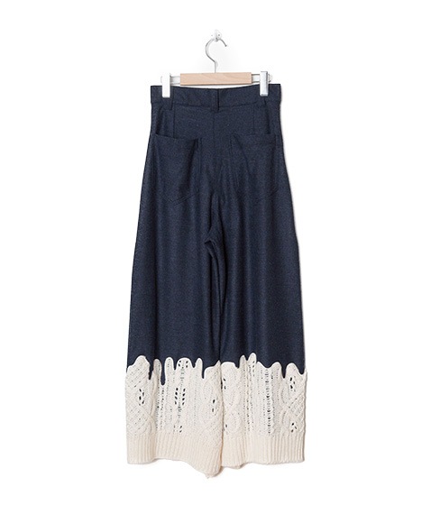 《SALE》Erode Knit Wide Pants［bsd23AW-10］NAVY