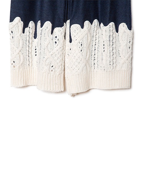 《SALE》Erode Knit Wide Pants［bsd23AW-10］NAVY