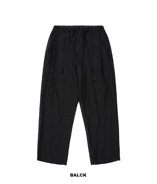 WASHED WOOL SILK TWILL DRAWSTRING PANTS［UPT76-LA231-A］【2026SS】