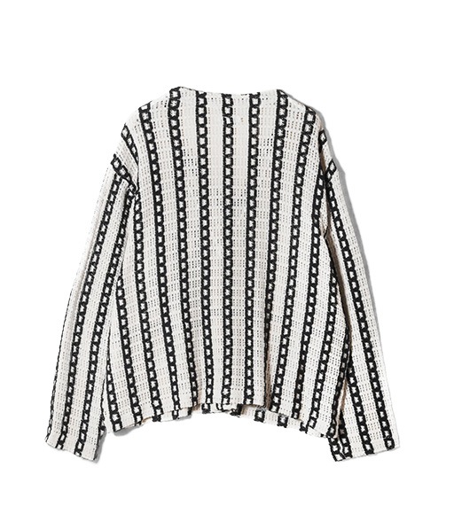 Knit Cardigan - Stripe CP Crochet［SW111］【2026SS】