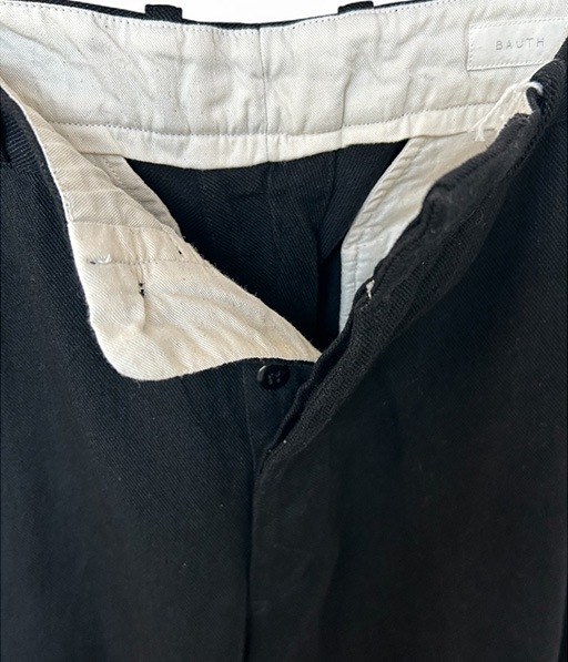 BLACK TWILL TROUSERS［BA-ASE-001］【2025AW】【SOLDOUT】