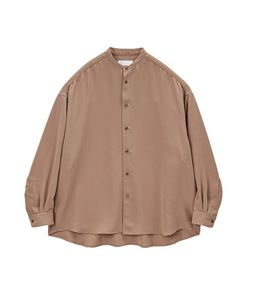 Satin Oversized Band Collar Shirt［GL261-50078C］【2026SS】