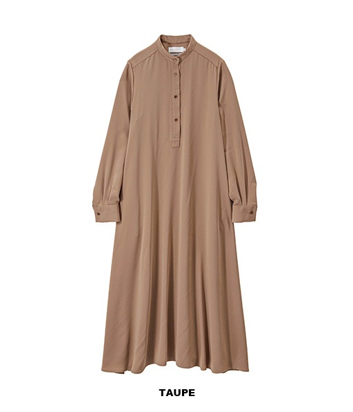 Satin Band Collar Dress［GL261-60074C］【2026SS】