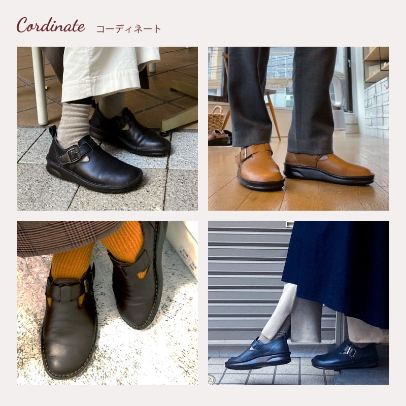 No.8005☆ベルトカジュアルシューズ☆本革☆日本製