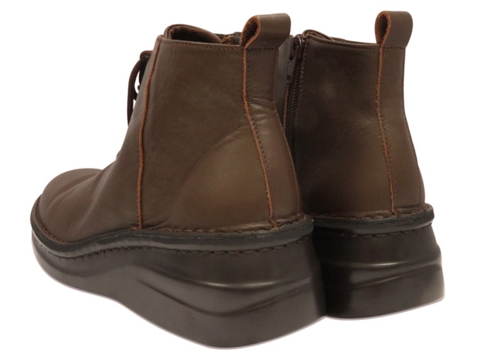 アシンメトリーレースアップブーツ☆本革☆日本製☆No.8752