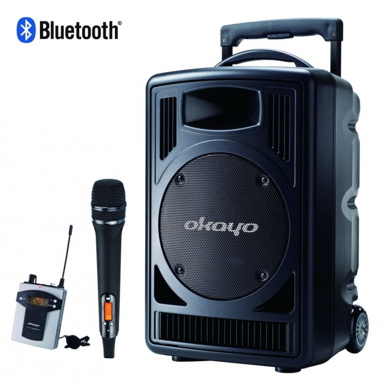 ハイパワーポータブルワイヤレスアンプ 最大出力120W ハンドタイピンマイク1本セット