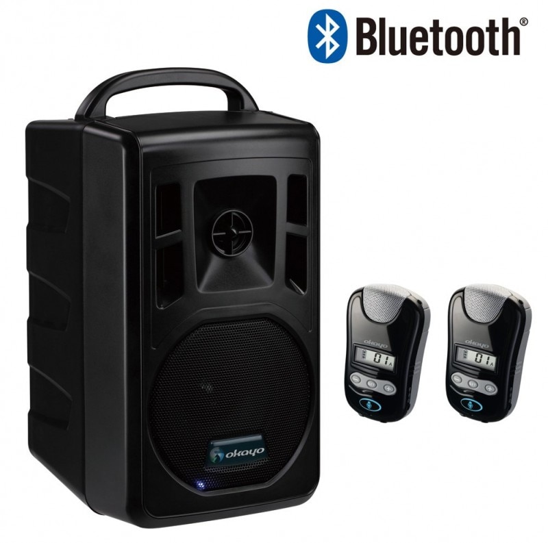 2.4GHzデジタルワイヤレスコンパクトスピーカー（最大60W）＋ペンダントマイク2本セット