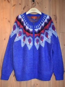 Mohair knit Zip-Cardigan "Feather"