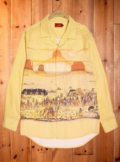 All-over-print OpenCollar L/S Shirt
