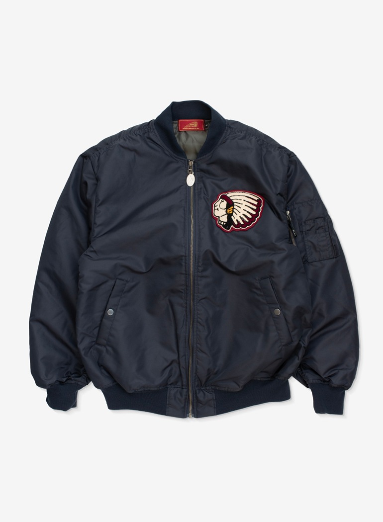 世界的に有名な インディアン モトサイクル MA-1 フライトジャケット