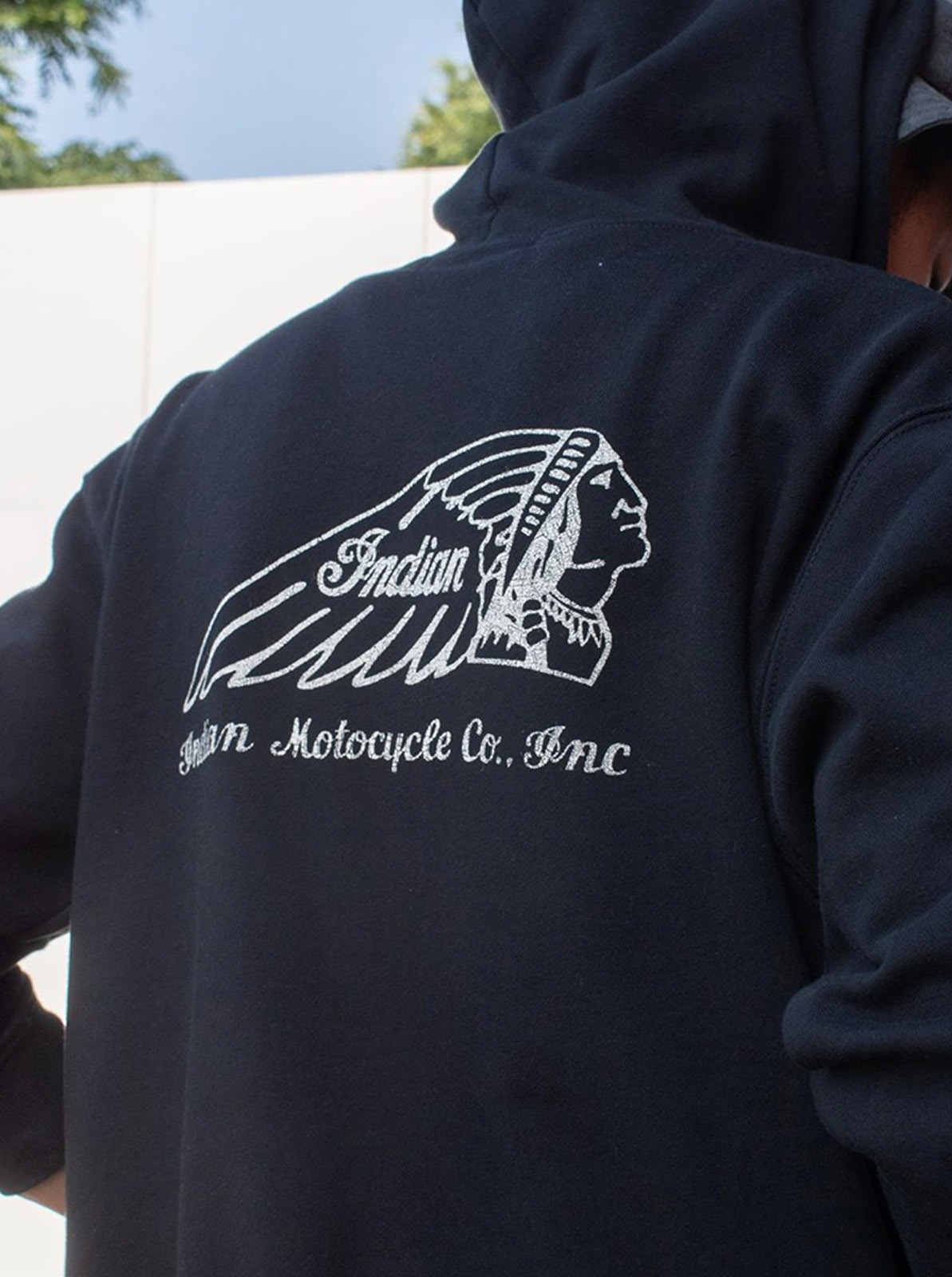 Indian Basic Zip-up Hoodie ��Logo print��