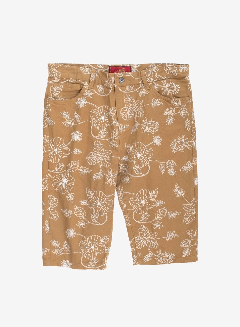 Shorts "flower embroidery"