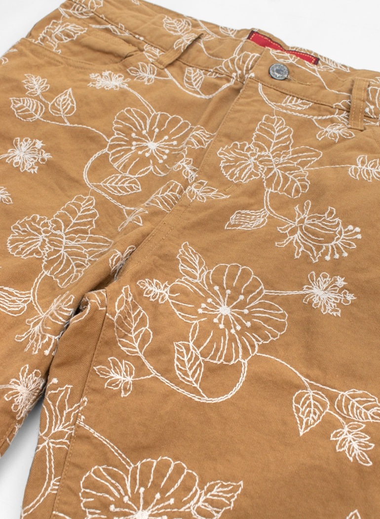 Shorts "flower embroidery"