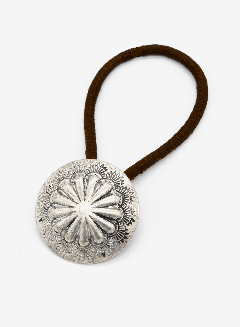 Indian Original Concho Hair Ties "Cactus Flower"