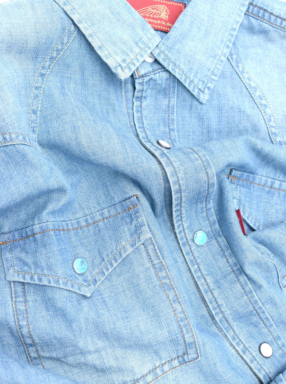 Denim Western Shirt  ��HEAD DRESS��