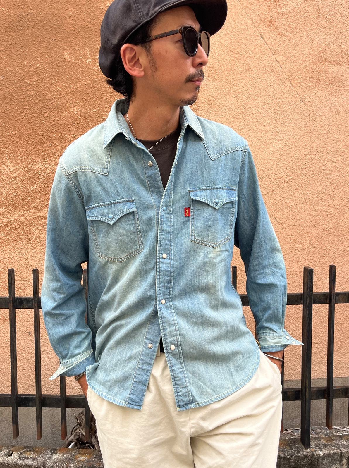 Denim Western Shirt  ��HEAD DRESS��