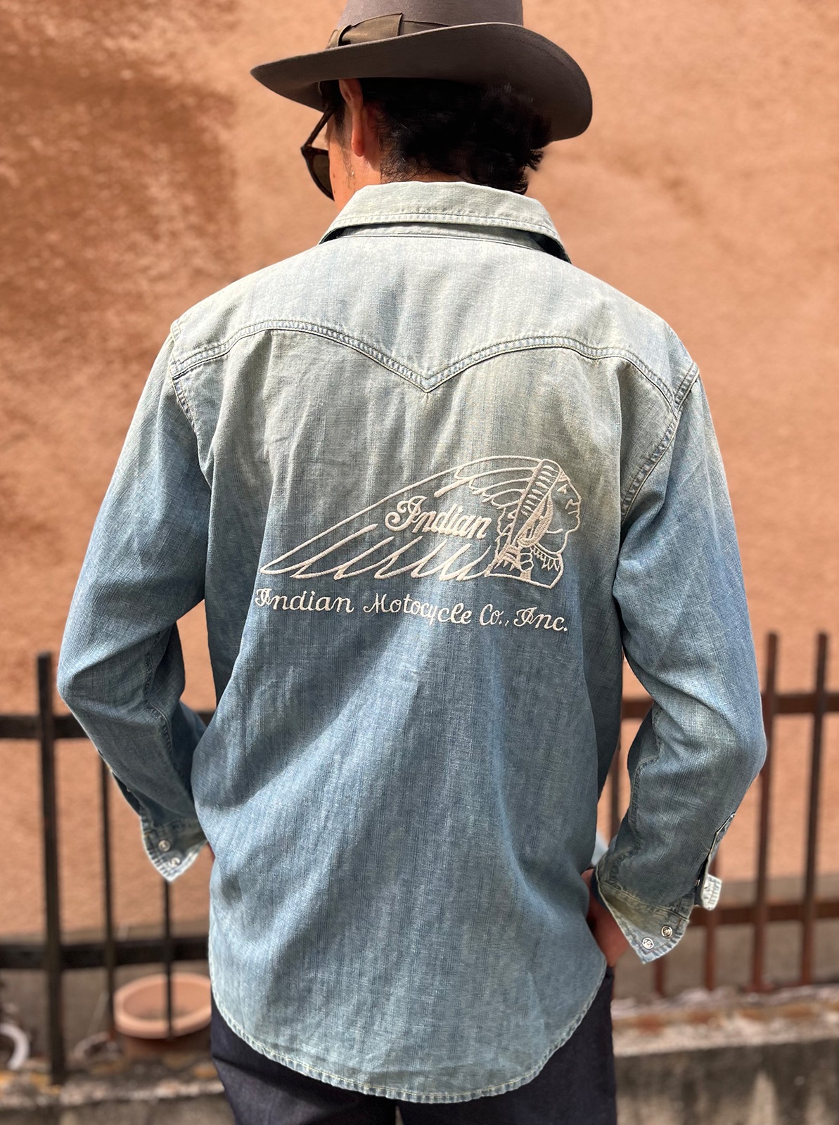 Denim Western Shirt  ��HEAD DRESS��