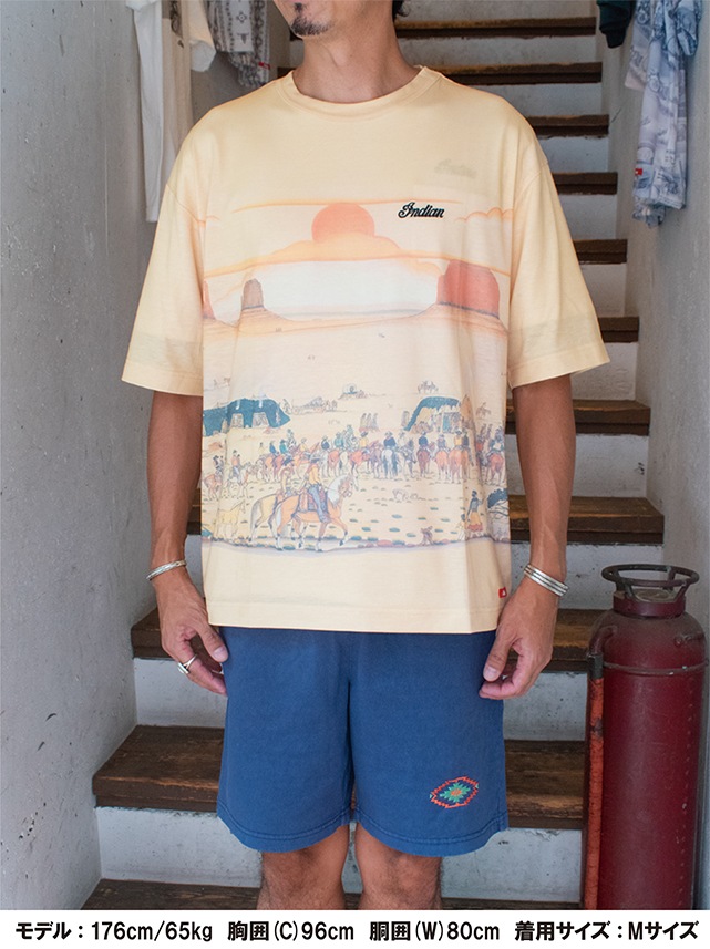 ALL OVER PRINT T-shirt "MEETS INDIAN"