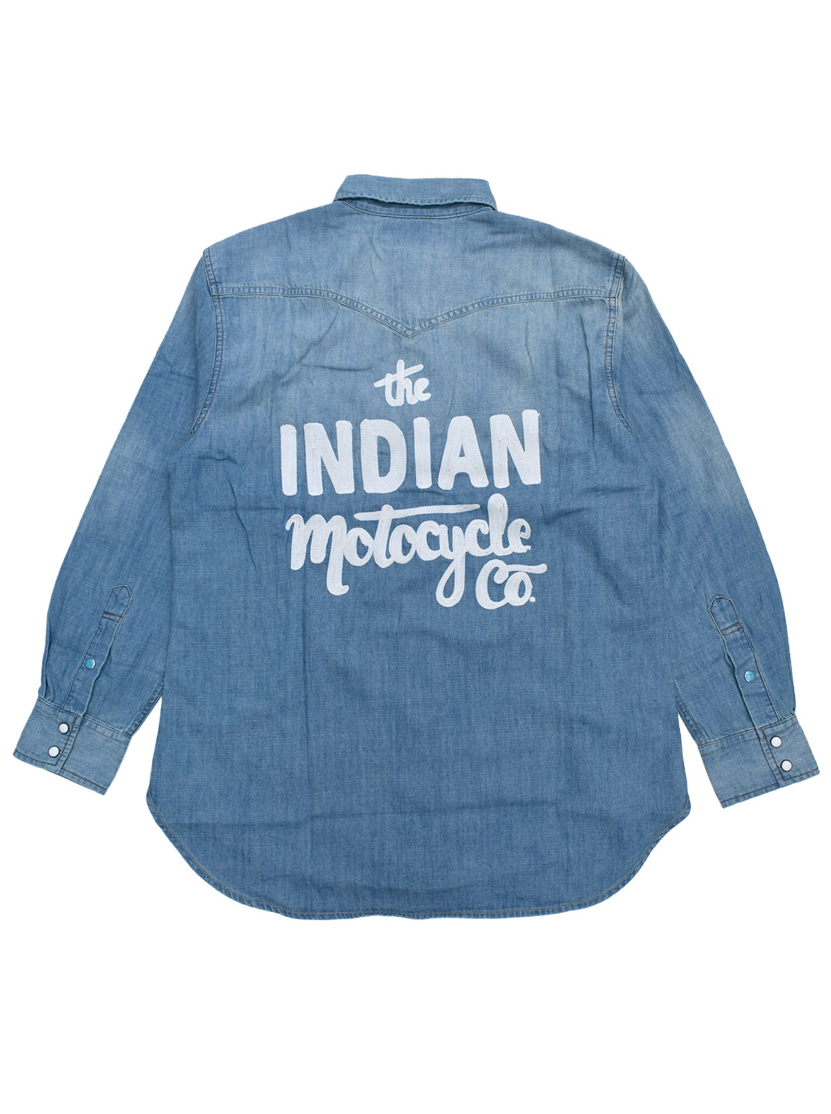 Denim Western Shirt Script logo