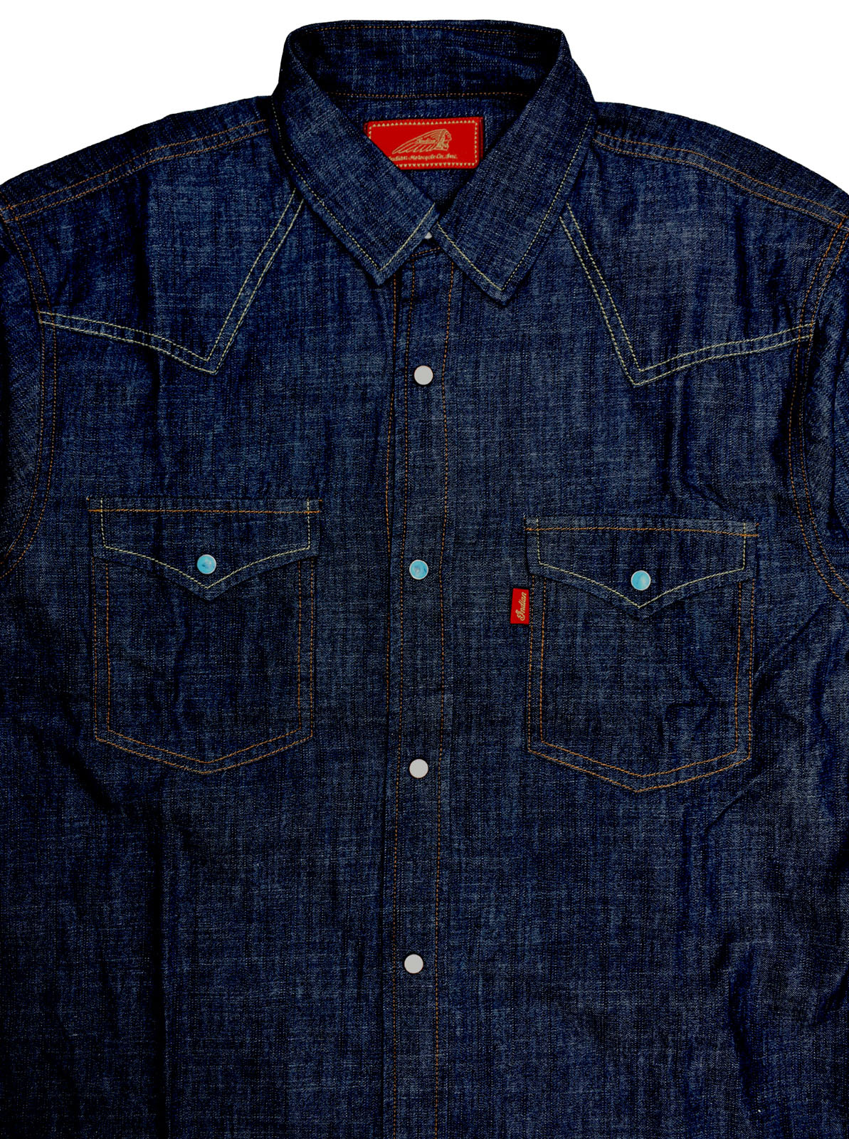 Denim Western Shirt Script logo