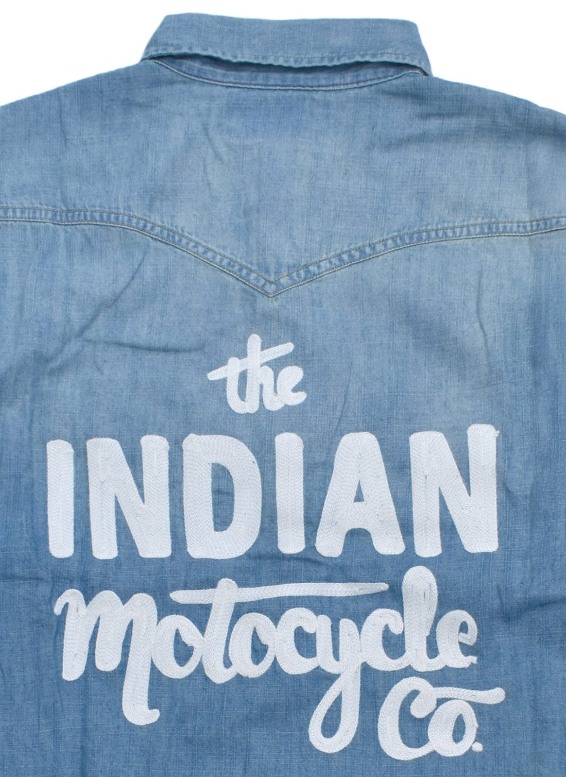 Denim Western Shirt Script logo