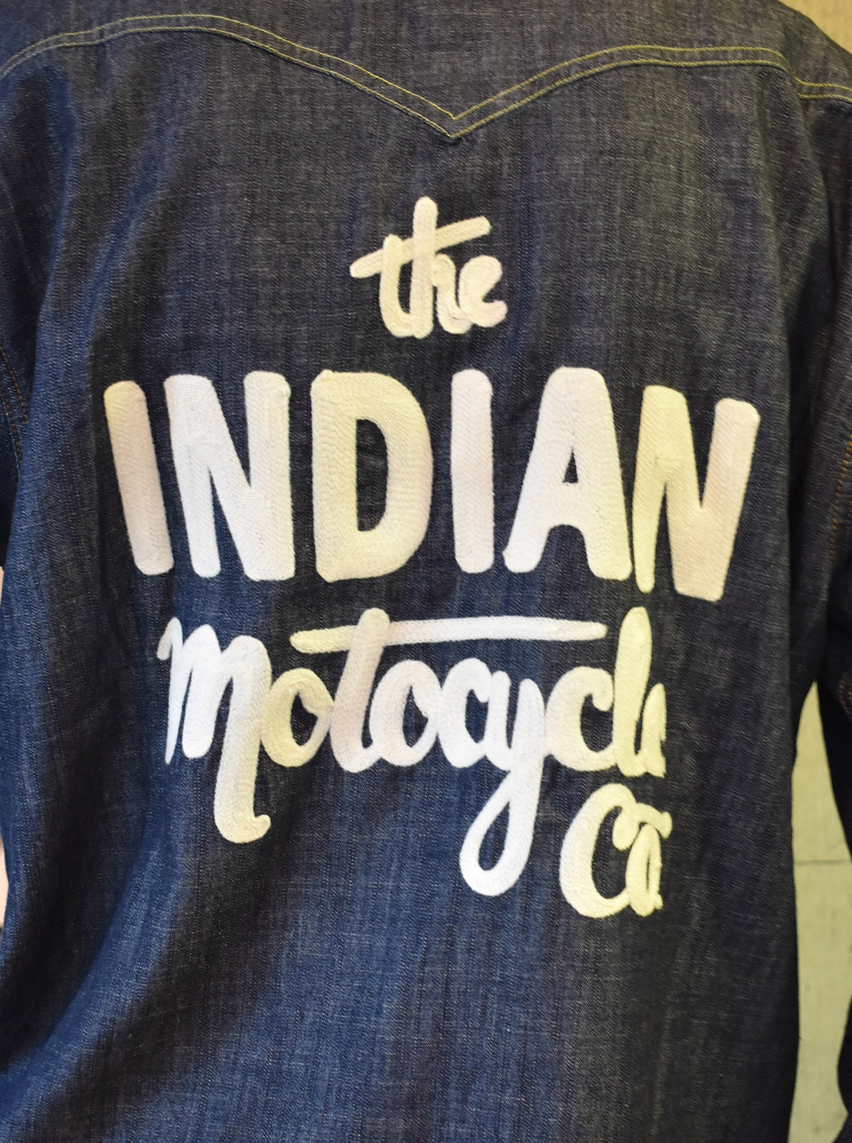 Denim Western Shirt Script logo