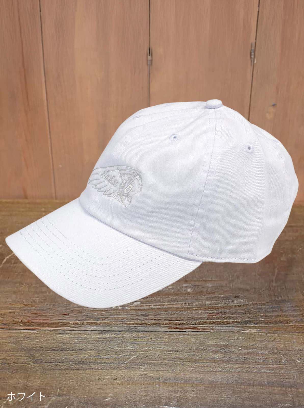 Washed baseball cap "head mark"