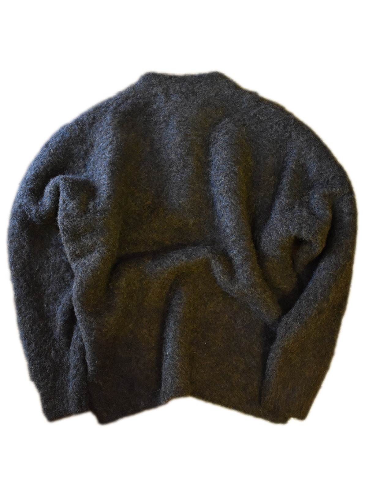 Jaggy Processing Half Zip Crew Neck