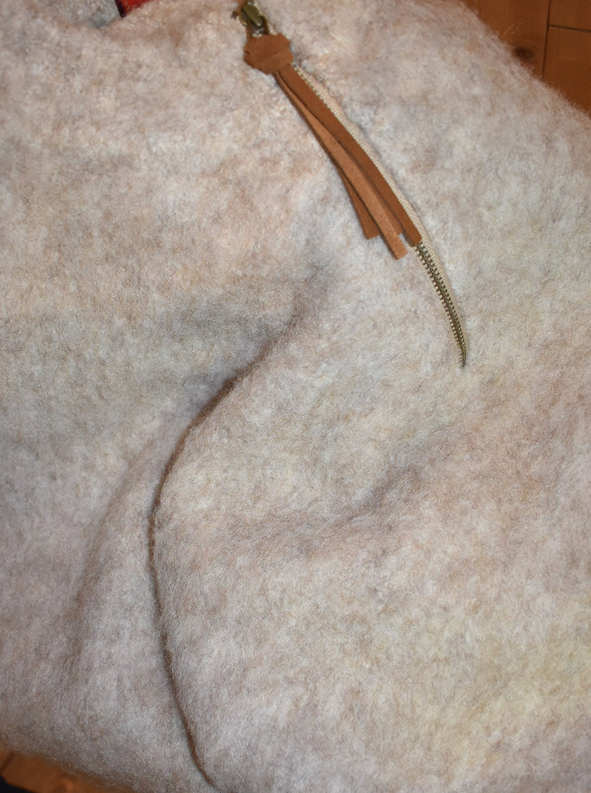 Jaggy Processing Half Zip Crew Neck