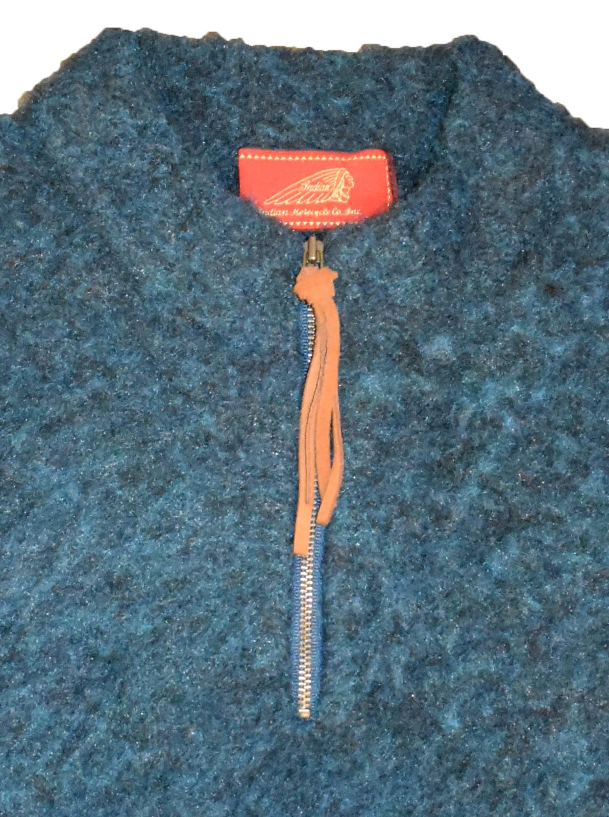 Jaggy Processing Half Zip Crew Neck