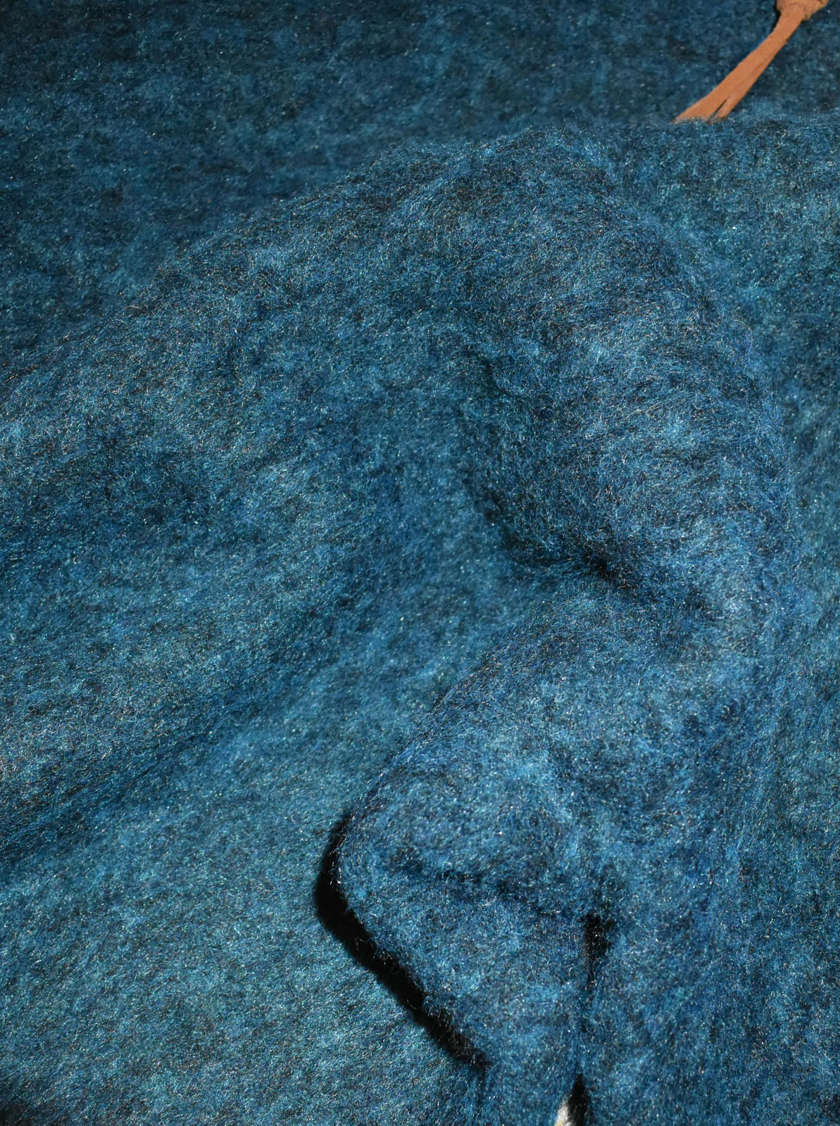 Jaggy Processing Half Zip Crew Neck