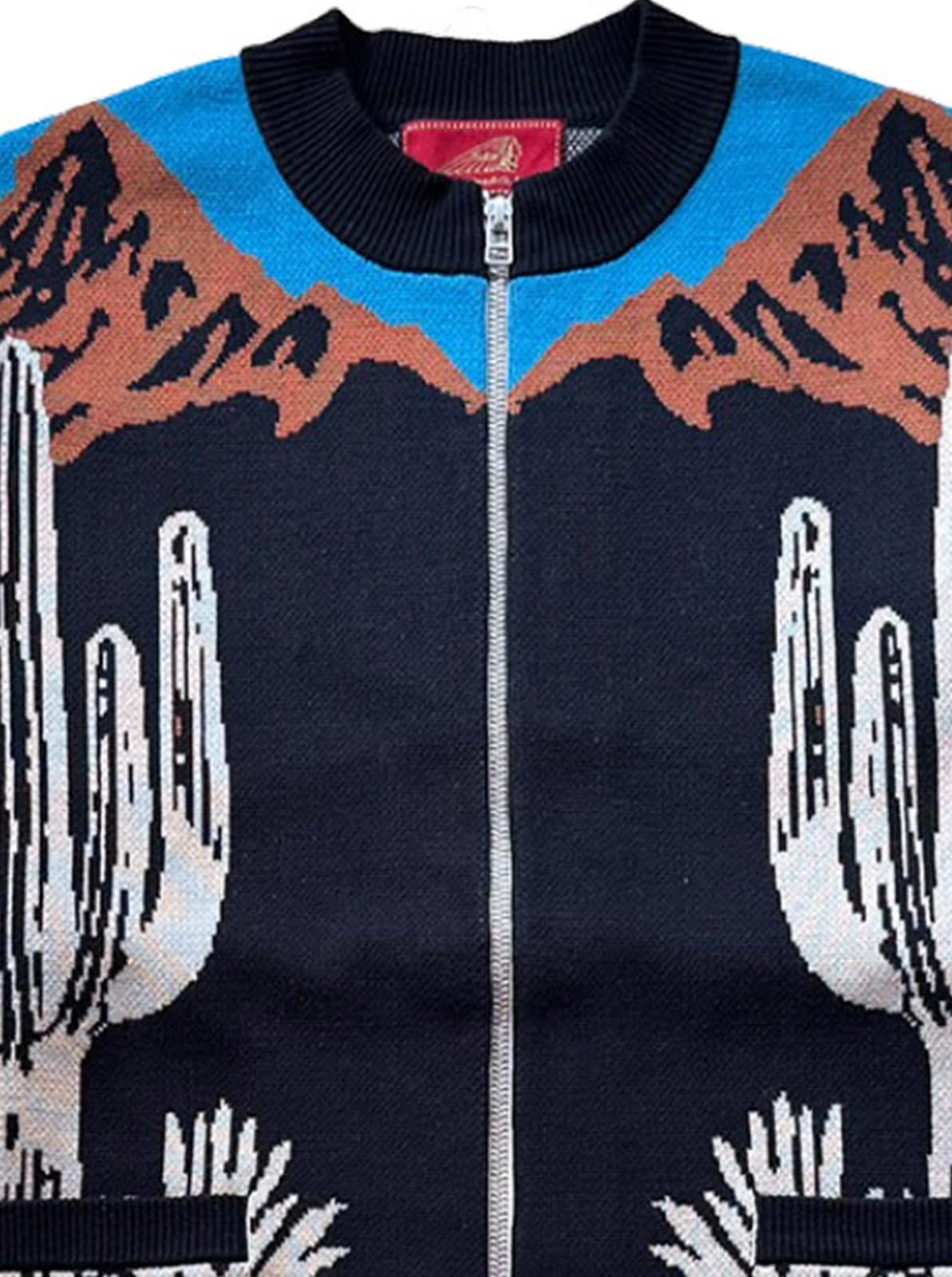 W-Jacquard Zip-up Jacket "CACTUS & RODEO"